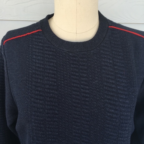 Navy Zara Collection Long Sleeve with Red Trim - Picture 5 of 6